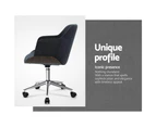 Artiss Wooden Office Chair Fabric Seat Grey