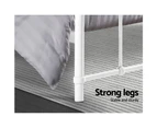 Artiss Bed Frame Metal Frames LEO - Double (White)