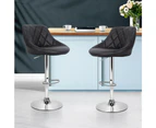 Bar Stools Set of 2 Adjustable Kitchen Stool Black