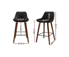 Artiss 2x Bar Stools PU Seat Wooden