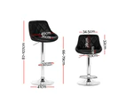 Bar Stools Set of 2 Adjustable Kitchen Stool Black