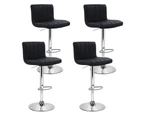 Bar Stools Set of 4 Swivel Kitchen Stool Chairs Black