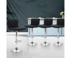 Bar Stools Set of 4 Swivel Kitchen Stool Chairs Black