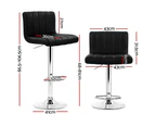 Bar Stools Set of 4 Swivel Kitchen Stool Chairs Black