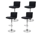 Bar Stools Set of 4 Swivel Kitchen Stool Chairs Black