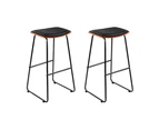 Bar Stools Set of 2 Kitchen Stool Chairs 76cm