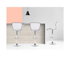 Bar Stools Set of 2 Gas Lift Swivel Kitchen Stool Chairs White