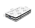 Giselle Bedding 34cm Mattress Euro Top Pocket Spring King Single