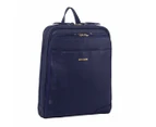 Pierre Cardin Rustic Womens Leather Backpack Bag Handbag Back Pack Travel - Navy