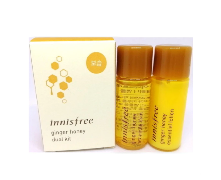 Innisfree Ginger Honey Dual Kit - Skin Toner 8ml + Lotion 8ml Travel Set