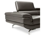 5 Seater Lounge Set Grey Colour Leatherette Corner Sofa for Living Room Couch with Chaise