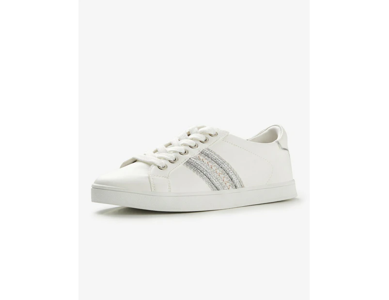 RIVERS - Womens Shoes -  Panelled Lace Up Sneaker Jemima - White