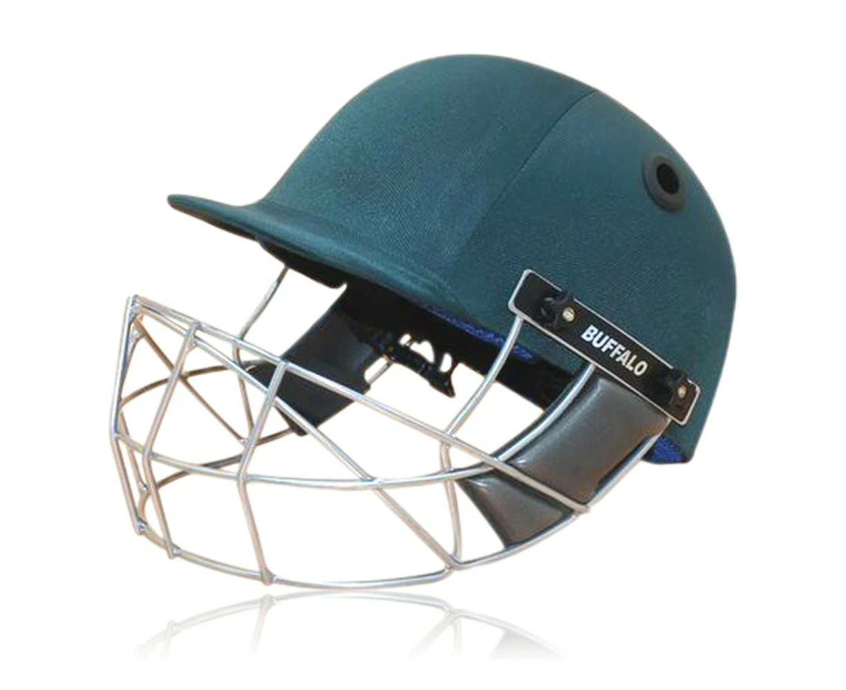 Buffalo Sports Matrix Cricket Helmet With Neck Protector - BSI Compliant Green