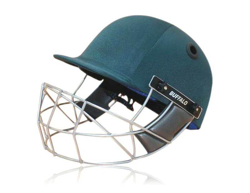 Buffalo Sports Matrix Cricket Helmet With Neck Protector - BSI Compliant Green