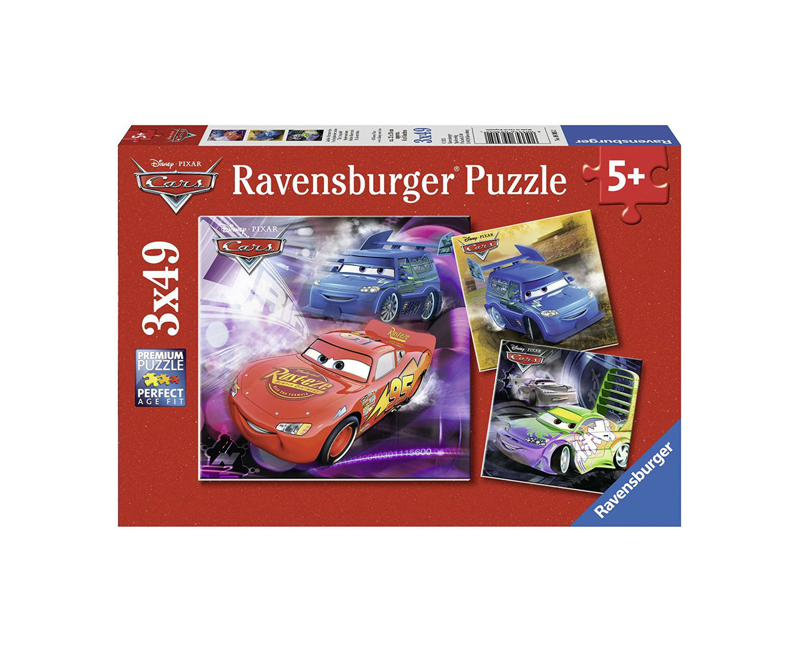 Disney Cars 3 Collection Jigsaw Puzzle, 3x49 Piece