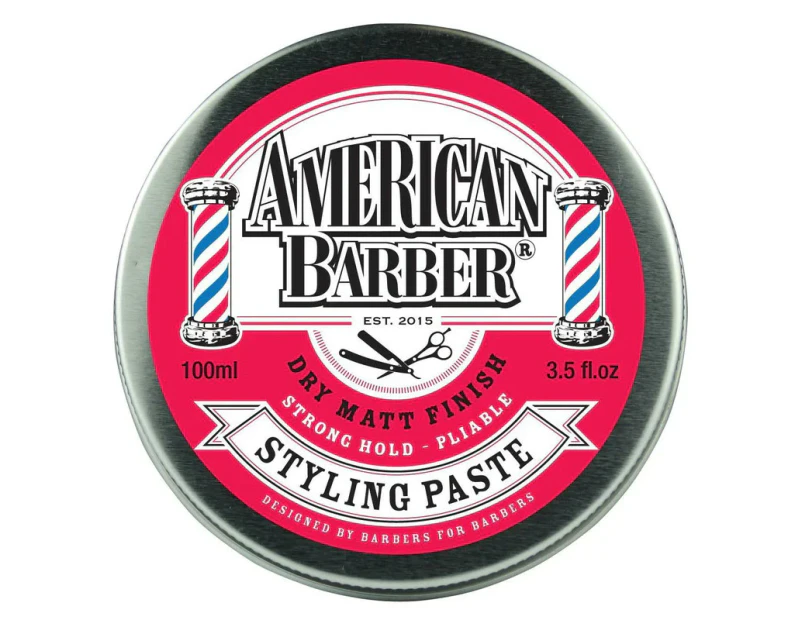 American Barber Styling Paste Strong Hold Dry Matte Finish 50ml