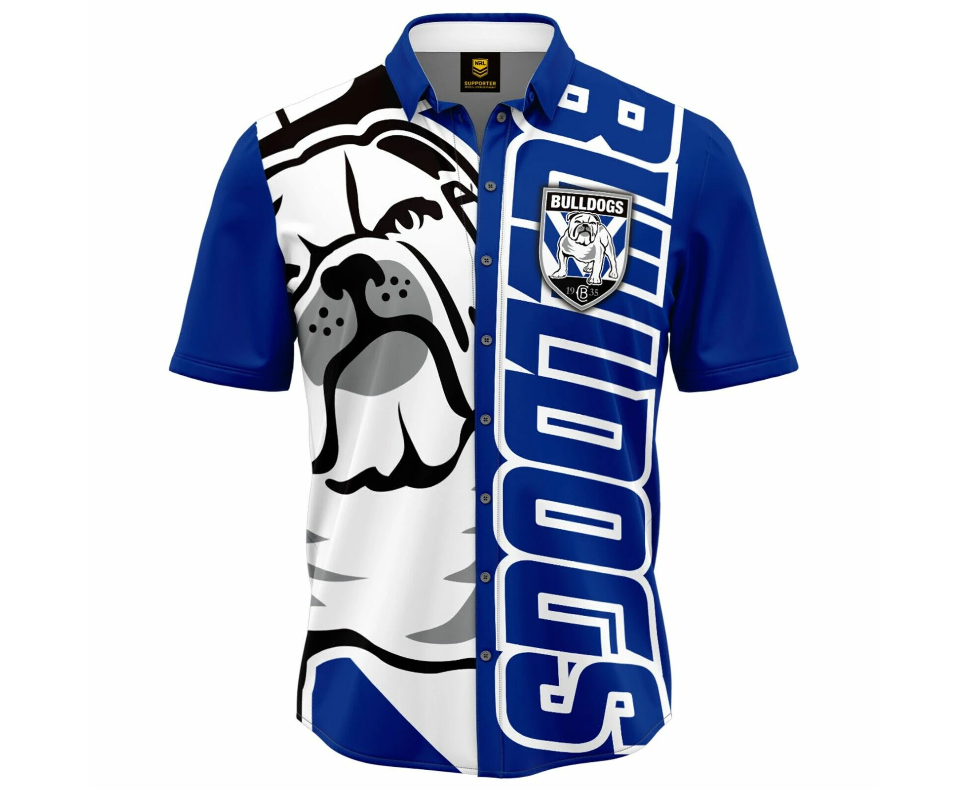 NRL 'Showtime' Party Shirt - Canterbury Bulldogs - Adult - Mens - Polo