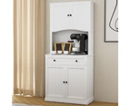 Artiss Buffet Sideboard Hutch Cabinet - BEINI White