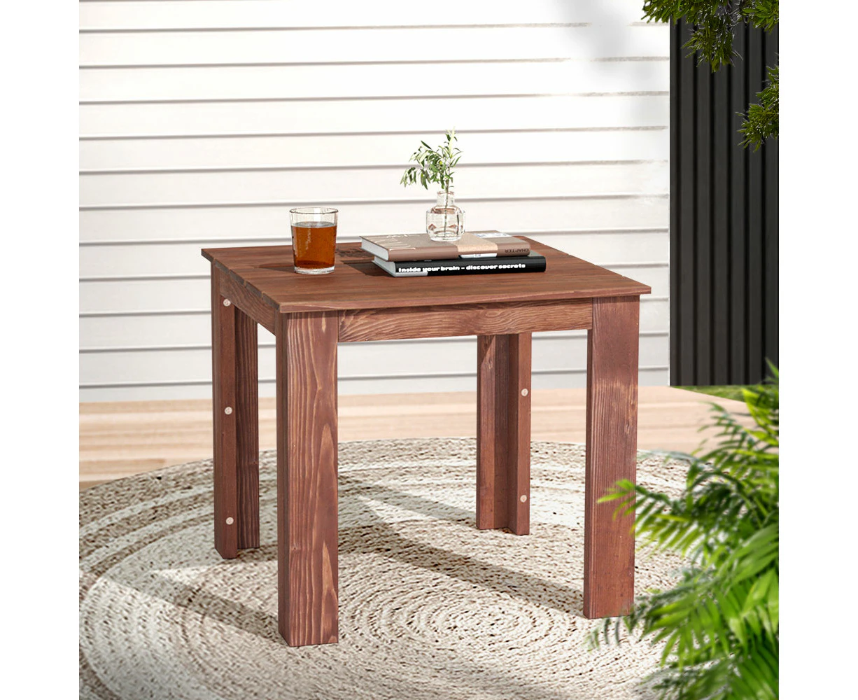 Gardeon Coffee Side Table Wooden Desk Outdoor Furniture Camping Garden Brown