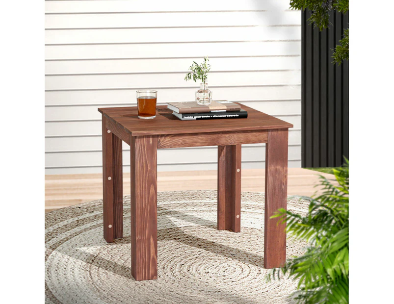 Gardeon Coffee Side Table Wooden Desk Outdoor Furniture Camping Garden Brown