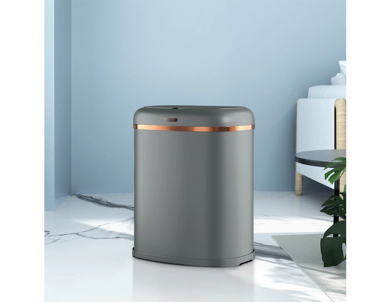 Devanti 38L Motion Sensor Bin Rubbish Automatic Grey