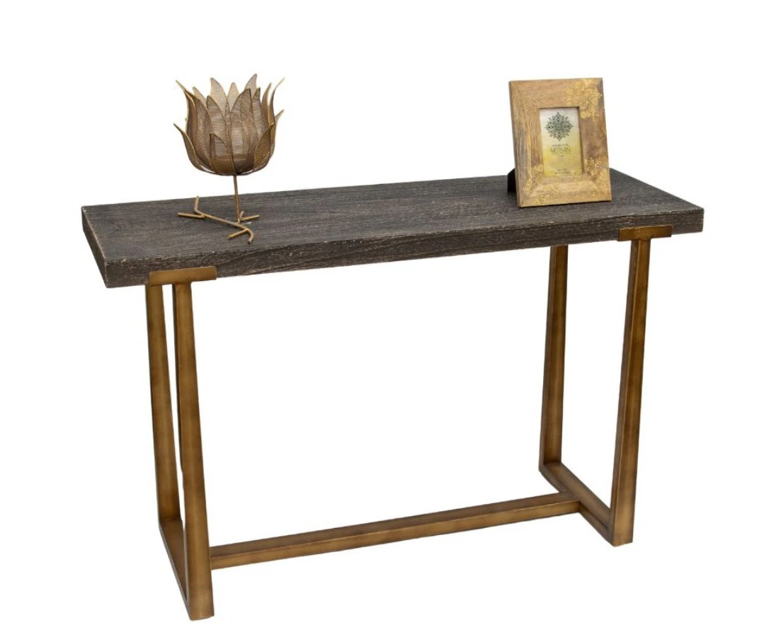 Lustre Wooden Metal Console Table 120cm