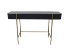 Wood Metal Ribbed Console Table 120 cm