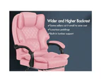 ALFORDSON Massage Office Chair Executive Recliner Gaming Computer Work Seat Pink