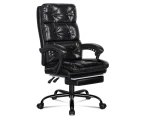 ALFORDSON Office Chair Executive Computer PU Leather Seat Work Recliner Gaming Black
