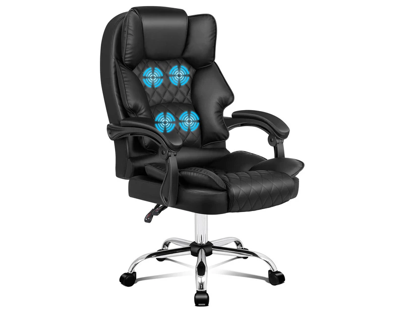 ALFORDSON Massage Office Chair Executive Computer PU Leather Seat Gaming