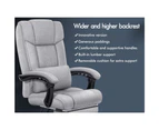 ALFORDSON Office Chair Executive Computer Gaming Fabric Seat Recliner Grey