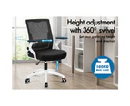 ALFORDSON Mesh Office Chair Executive Computer Fabric Gaming Racing Work Seat Black and White