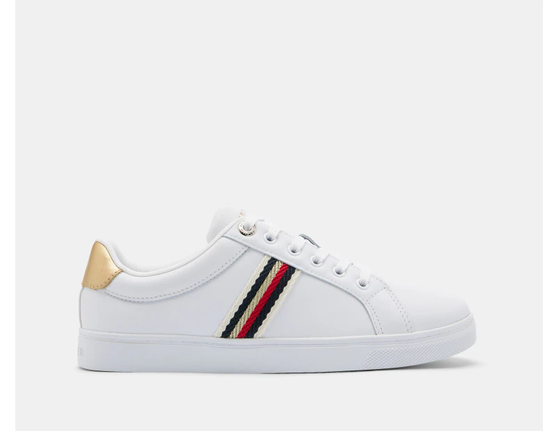 Tommy Hilfiger Women's Webbing Signature Detail Court Sneakers - White