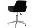 vidaXL Swivel Dining Chair Black Velvet