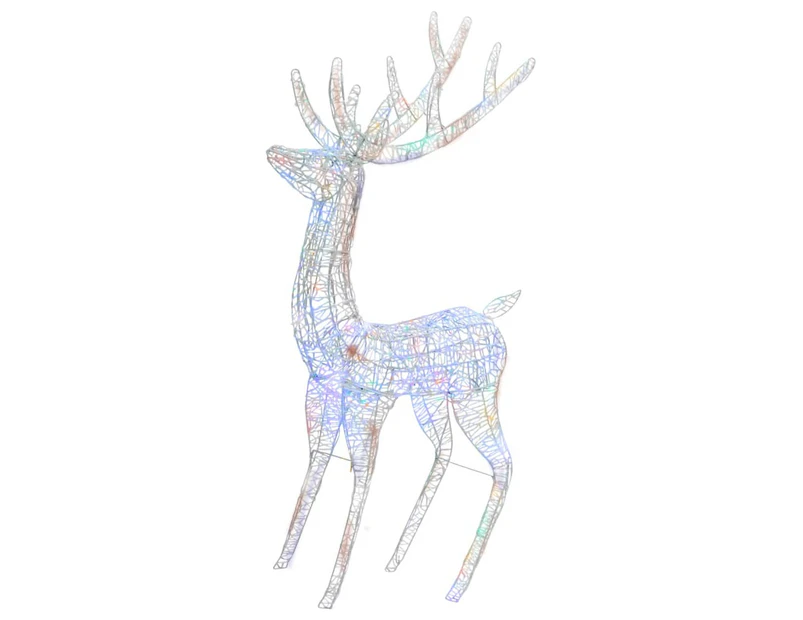 vidaXL XXL Acrylic Christmas Reindeer 250 LED 180 cm Colourful