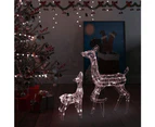 vidaXL Acrylic Reindeer Family Christmas Decoration 160 LED Warm White
