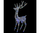 vidaXL XXL Acrylic Christmas Reindeer 250 LED 180 cm Colourful