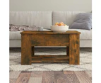 vidaXL Coffee Table Smoked Oak 79x49x41 cm Engineered Wood