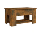 vidaXL Coffee Table Smoked Oak 79x49x41 cm Engineered Wood