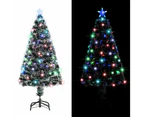 vidaXL Christmas Tree Artificial Tree with LEDs Green and White Fibre Optic