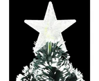 vidaXL Christmas Tree Artificial Tree with LEDs Green and White Fibre Optic