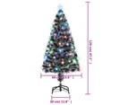 vidaXL Christmas Tree Artificial Tree with LEDs Green and White Fibre Optic