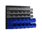 30 Bin Wall Mounted Storage Rack Shelf Organiser Garage Bolts Tools Containers