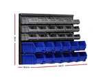 30 Bin Wall Mounted Storage Rack Shelf Organiser Garage Bolts Tools Containers