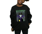 Sleeping Beauty Girls Maleficent Montage Cotton Sweatshirt (Black) - BI829