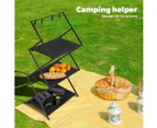 Levede Camping Storage Shelves Portable Hanging Rack Foldable BBQ Picnic Table