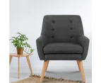 Artiss Armchair Lounge Chair Fabric - Charcoal