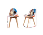 Artiss Dining Chairs Set of 2 Fabric Retro Replica DSW