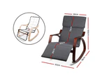 Artiss Armchair Rocking Chair Adjustable - Charcoal