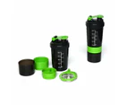 2x Protein Gym Shaker Premium 3-In-1 Smart Style Blender Mixer Cup